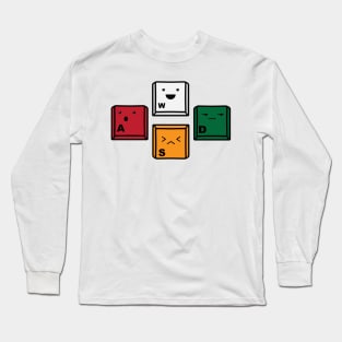 WASD KEYBOARD PC GAMER Long Sleeve T-Shirt